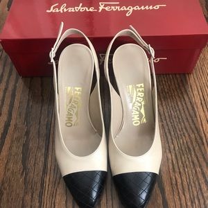 Ferragamo color block heels